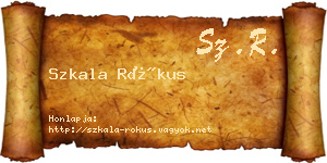Szkala Rókus névjegykártya